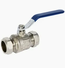 Brass valve with lever handle